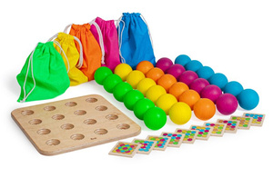 Gra zręcznościowa dla dzieci drewniane kulki Froebla 46 el Erzi 42269