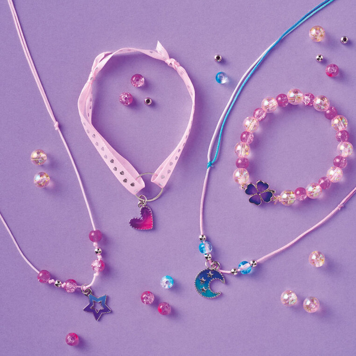 Zestaw kreatywny do tworzenia biżuterii z zawieszkami zmieniającymi kolor Janod J09182