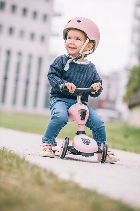 Scoot and Ride Zestaw Kask i Ochraniacze Rose XXS-S dla dzieci 1-5 lat do bezpiecznej jazdy