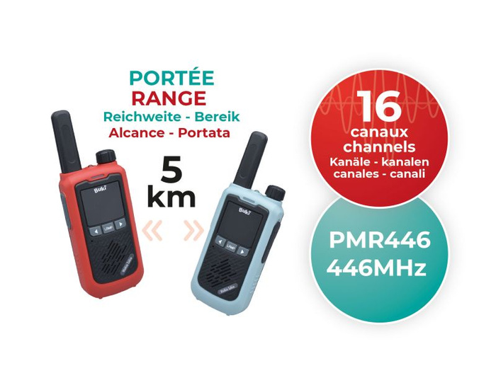 Walkie-talkie dla dzieci zasięg 5 km Zestaw Buki TW05