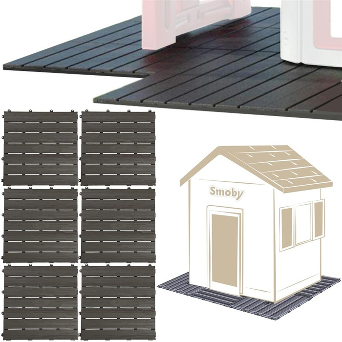Podłoga do domku ogrodowego Smoby 810907 stabilne Panele 6 płytek 45x45 cm