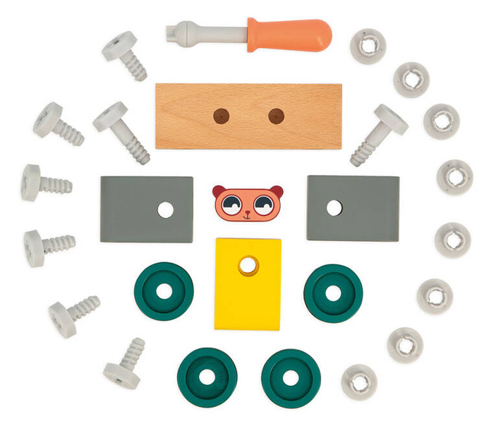 Samochód do składania Drewniana cysterna Miś Brico Kids Janod J06458