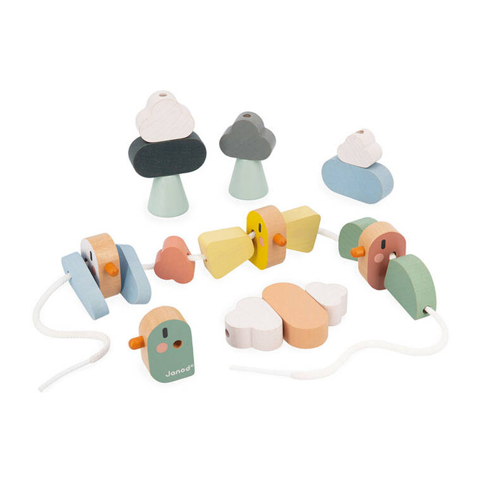 Nawlekanka z drewnianymi ptaszkami Sweet Cocoon J04050 Janod