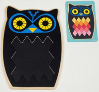 Drewniana układanka dla dzieci, Czarna sowa, DJ01693-Djeco, zabawki edukacyjne