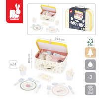 Zestaw piknikowy w walizce z akcesoriami 24 el. Shiny Grandma Janod J06637