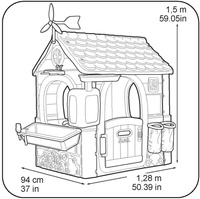 Domek ogrodowy Eco FEBER 13004 Karmnik Segregacja odpadów Imitacja panelu słonecznego do kratywnej zabawy dla dzieci