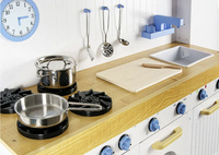 Drewniana kuchnia dla dzieci z pralką zmywarką piekarnikiem Morskie gotowanie