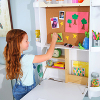 Składane ścienne drewniane biurko dla dzieci z krzesłem Arches KidKraft KK20152