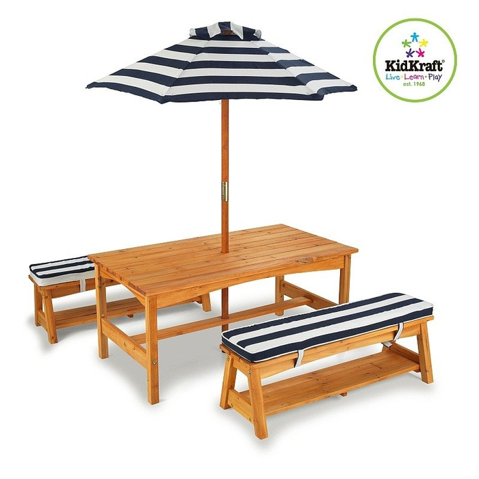 Meble ogrodowe z parasolem, 00106-KidKraft
