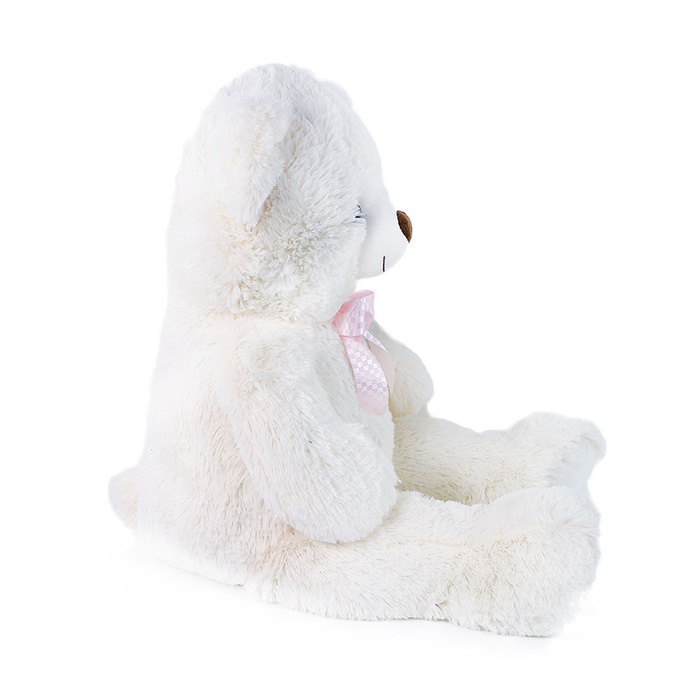 Duży pluszowy miś Lily 78 cm biały z różową kokardką Rappa 210790