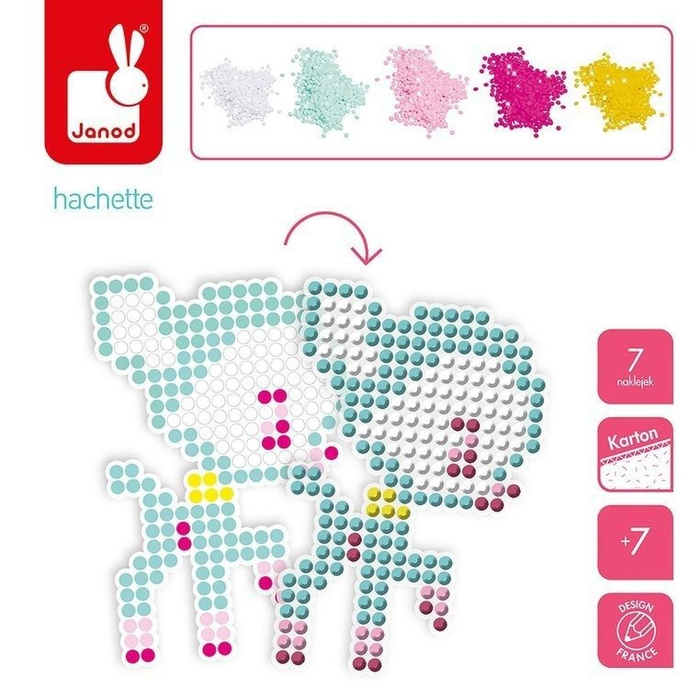 Zestaw kreatywny Cudowne kryształki Naklejki 7+, Janod J07884