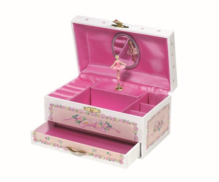 Baletnica, pozytywka dla dzieci z szufladką i lusterkiem