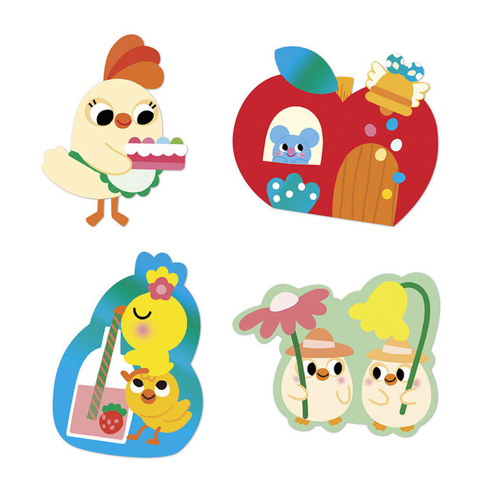 Duże naklejki wielorazowe 50 sztuk Wiosna Janod J09187