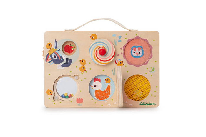 Drewniana tablica manipulacyjna walizka Farma Lilliputiens 83508