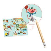 Zestaw artystyczny z kalkomanią Pojazdy Djeco DJ09357