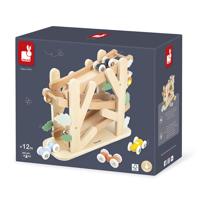 Drewniany kulodrom Rampa wyścigowa dla mrówek Sweet Cocoon Janod J04038