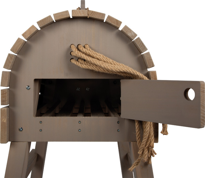 Drewniany koń dla dzieci XXL do zabawy w plenerze szary Small Foot 12693