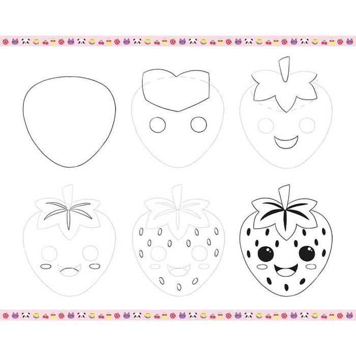 Zestaw kreatywny Rysowanie krok po kroku Modele kawaii 20 rysunków J09156 Janod