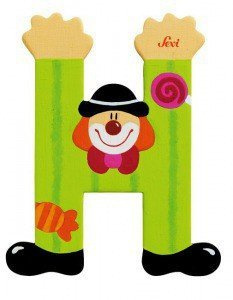 Głoska Clown "H", 81744-Sevi, nauka literek dla dzieci, alfabet