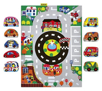 Mata z miękkimi samochodzikami - miasto, KA10665-K's Kids, zabawki dla najmłodszych, autka, maty edukacyjne