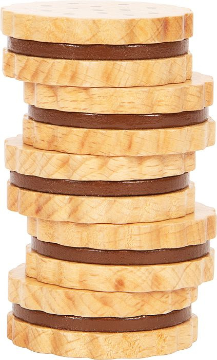 Zestaw drewnianych ciasteczek z czekoladą do zabawy w sklep kuchnie dla dzieci Fresh 12352