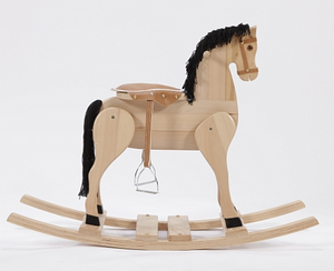 Koń na biegunach "Szlachetny rumak" - zabawki drewniane
