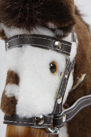 Mały konik na biegunach Alex w łaty, zabawka na biegunach