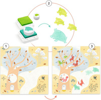 Zestaw artystyczny malowanie stempelkami Zwierzęta Djeco DJ09953
