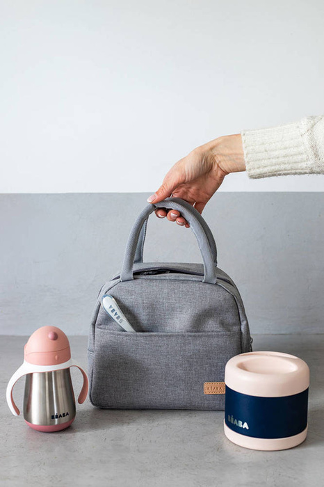 Bidon niekapek ze słomką termobutelka 250 ml old pink Beaba 913482