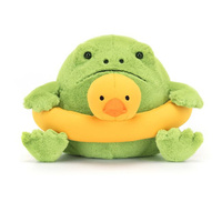 Deszczowa Żaba Ricky z Kaczuszką do Pływania 18 cm Jellycat maskotki