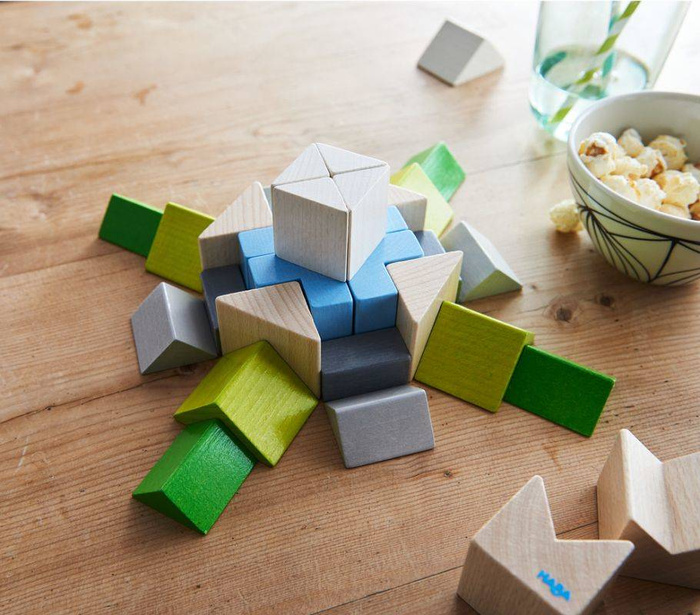 Klocki i układanka drewniana 3D Nordic Mosaic HB305461-Haba, zabawki edukacyjne
