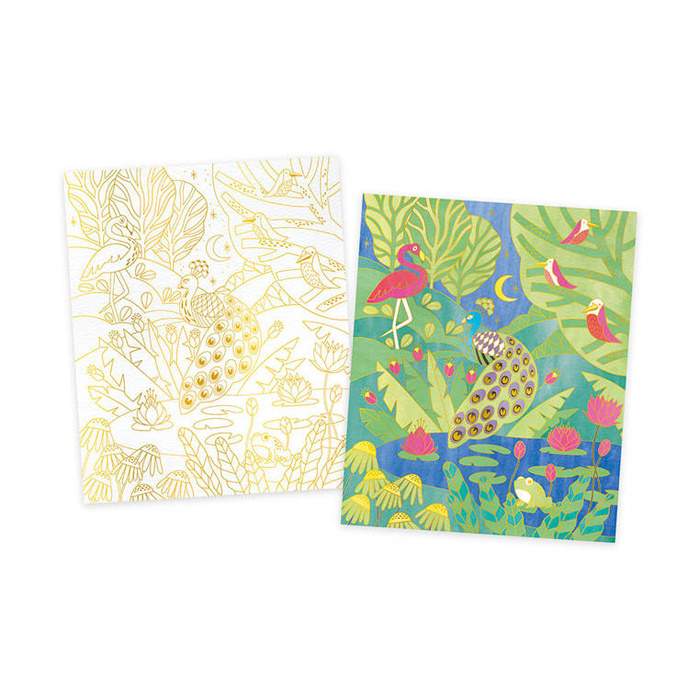 Zestaw kreatywny Złote kontury Zwierzęta Janod J07959