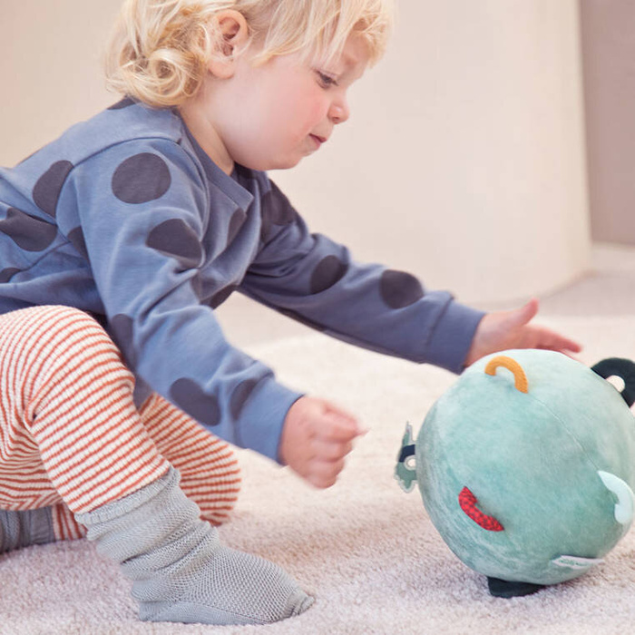 Piłka sensoryczna z pozytywką wielofunkcyjna miękka pluszowa Smok Joe 83397 Lilliputiens