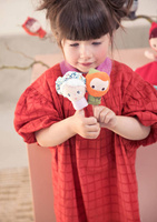 Zestaw 4 pacynek na palec Czerwony Kapturek babcia wilk i gajowy 83405 Lilliputiens