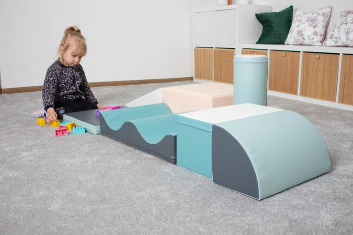 Klocki piankowe IGLU Soft Play Discoverer pastelowy SET_34_02 domowy plac zabaw