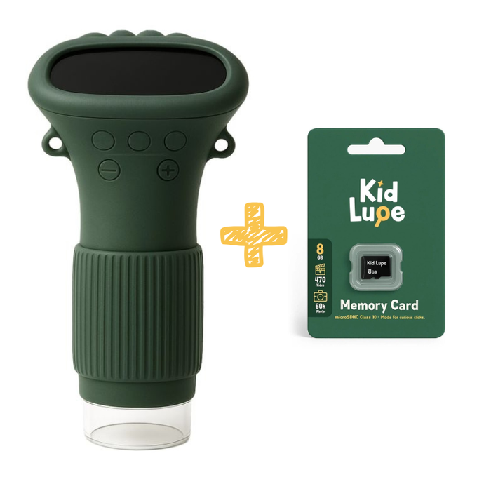 Mikroskop KidLupe zielony plus Karta SD 8GB zestaw Kidinex