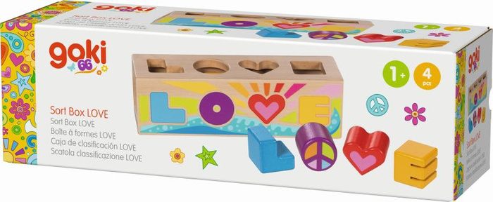 Drewniany sorter kształtów Love Goki 58309