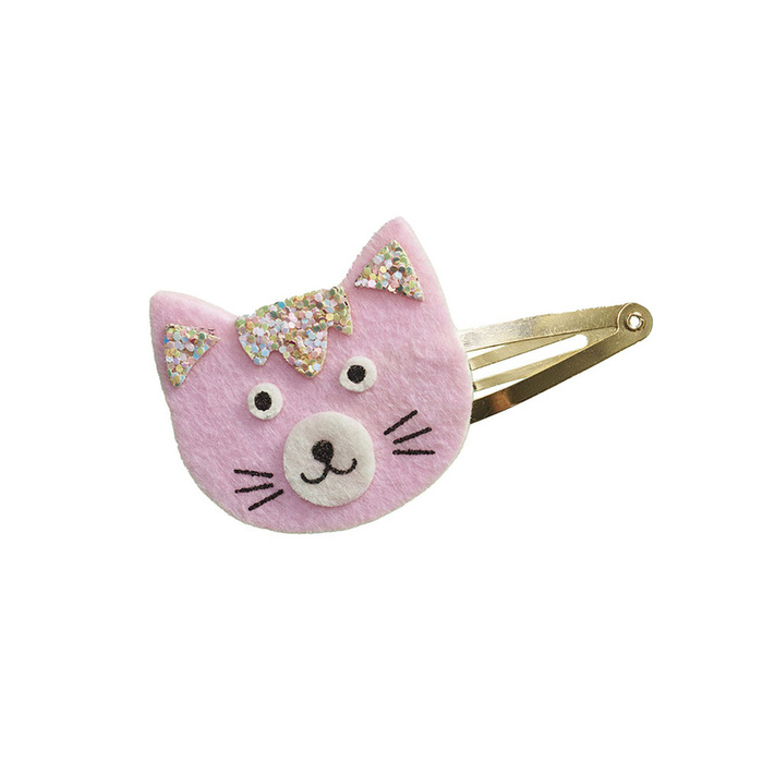 Zestaw kreatywny do tworzenia biżuterii brokatowe spinki do włosów Pieski i kotki Janod J09181