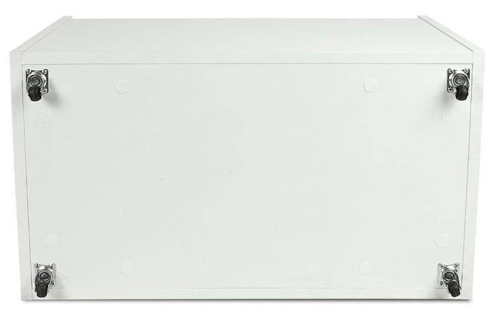 Drewniana skrzynia na zabawki i ławka z kółkami jezdnymi XXL White 2w1