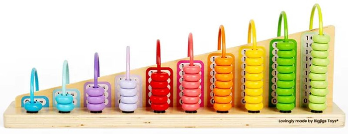 Liczydło dla dzieci Nauka dodawania i odejmowania Bigjigs 36010 zabawki edukacyjne