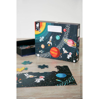 Puzzle edukacyjne Układ słoneczny 100 elementów 5+, Janod J02678