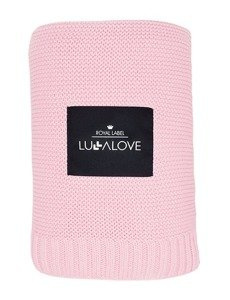 Bambusowy koc Candy pink różowy LL0362-Lullalove, kocyki dla dzieci