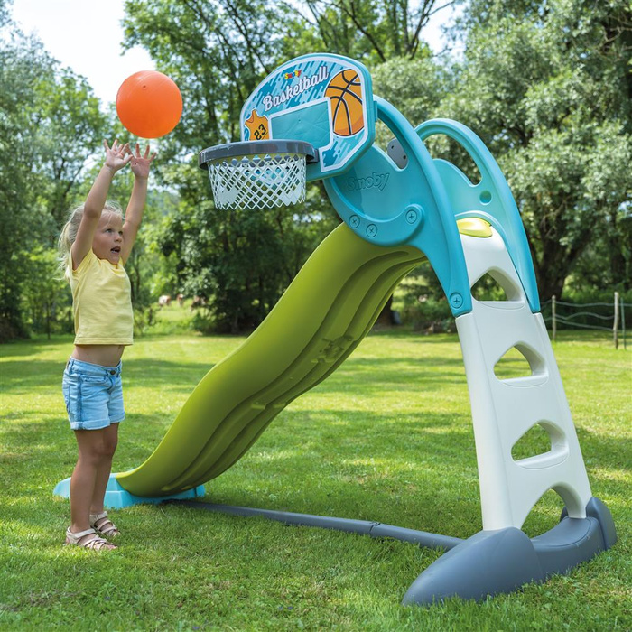 Kosz do koszykówki Smoby 820700 sportowa obręcz do rzutów na zjeżdżalnię lub ścianę