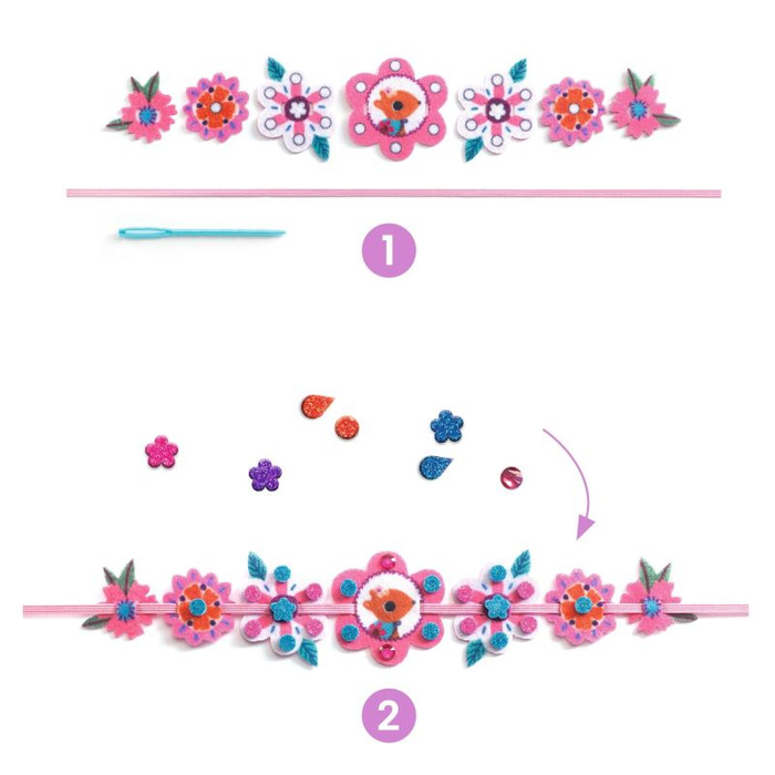 Zestaw kreatywny dla dzieci 4 bransoletki przyjaźni Zrób to sam Djeco DJ07938