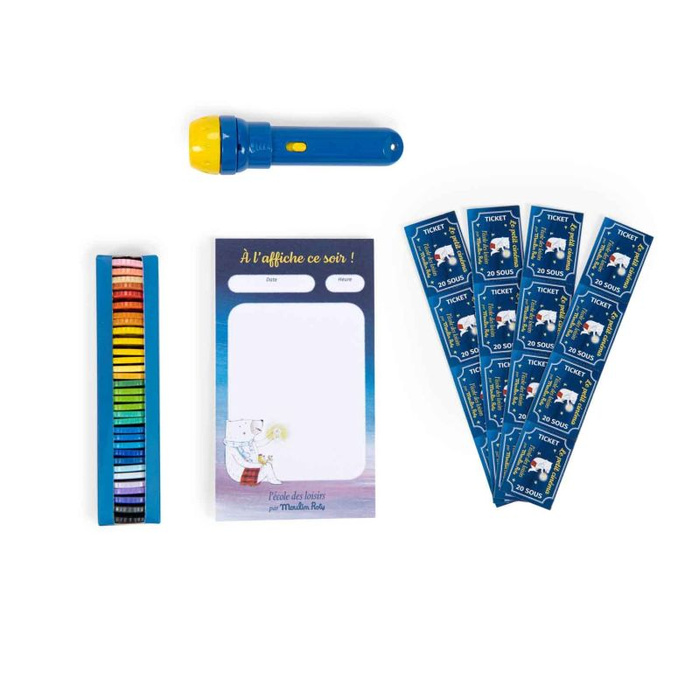 Teatrzyk małe kino z projektorem latarką 32 historie szkoły rekreacyjnej Moulin Roty 894378 zabawy w domu