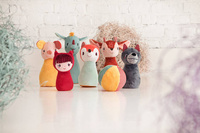 Zestaw miękkich kręgli z piłką - dzwoneczkiem Las 83465 LILLIPUTIENS