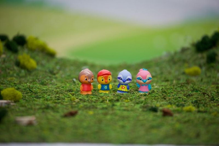 Rodzina ptaszków Twitwit Klorofil 700302F figurki zwierząt dla dzieci