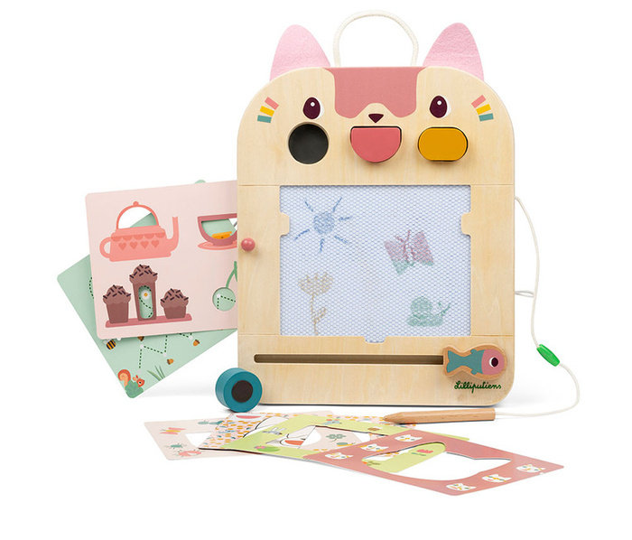 Znikopis Kotka Jeanne Lilliputiens 83650 drewniana sensoryczna Tablica do kreatywnej zabawy