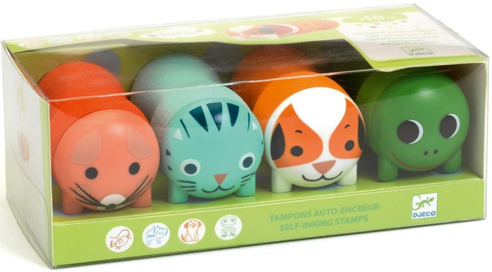 Stempelki dla maluchów Zwierzęta ogrodowe Djeco DJ09009 stemple piankowe dla dzieci