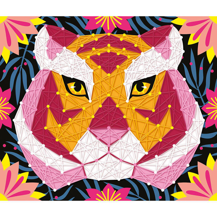 Zestaw kreatywny Przeplatanka 3D String art Zwierzęta dżungli 300 elementów Janod J07970